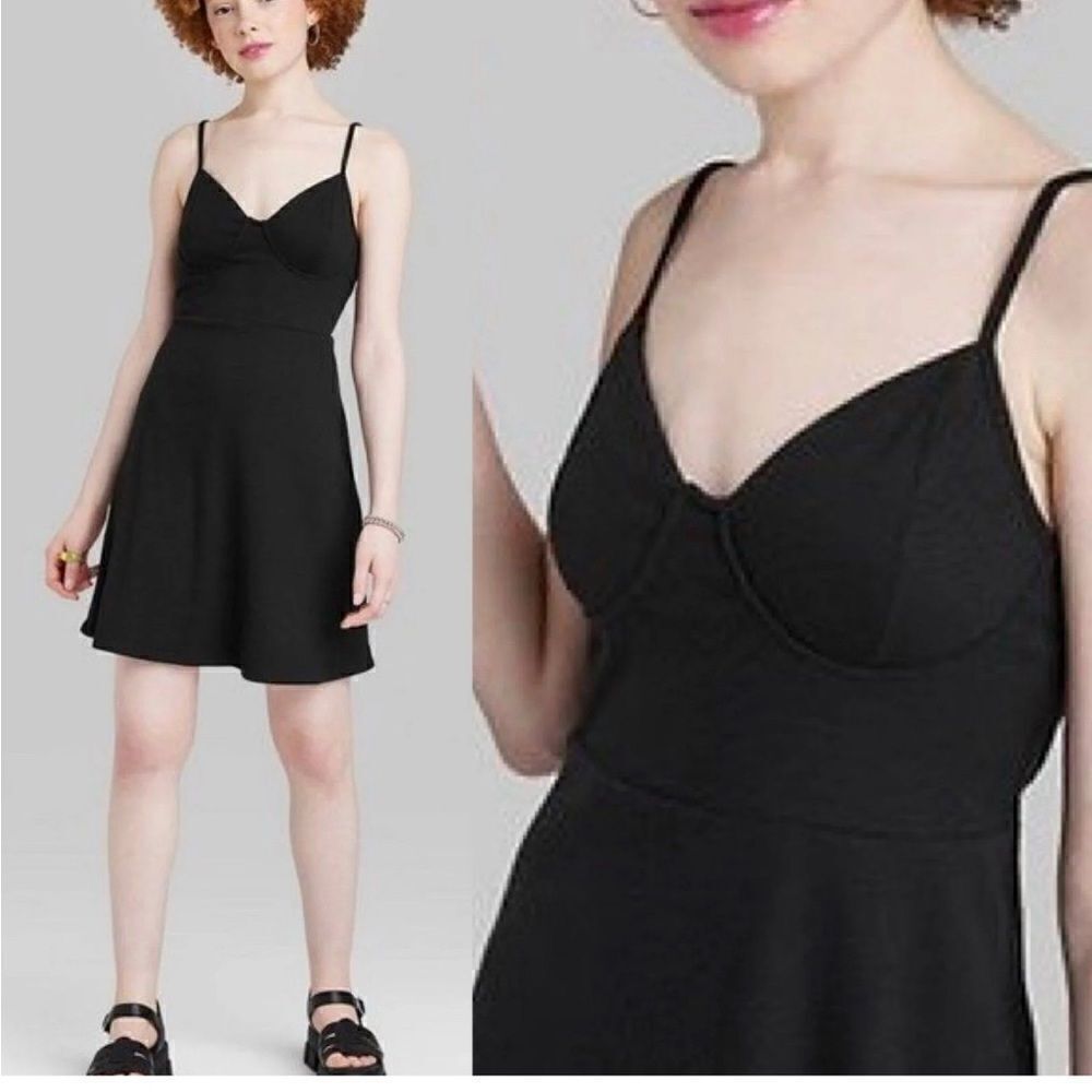 Women's‎ Knit Skater Dress - Wild Fable Black